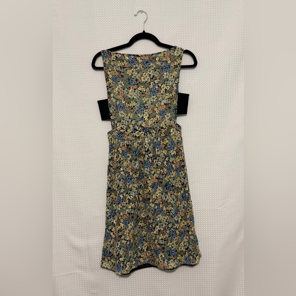 ZARA Floral Guipure Lace Dress Sleeveless A-Line Cutout Back Pockets Size XS - Picture 7 of 7